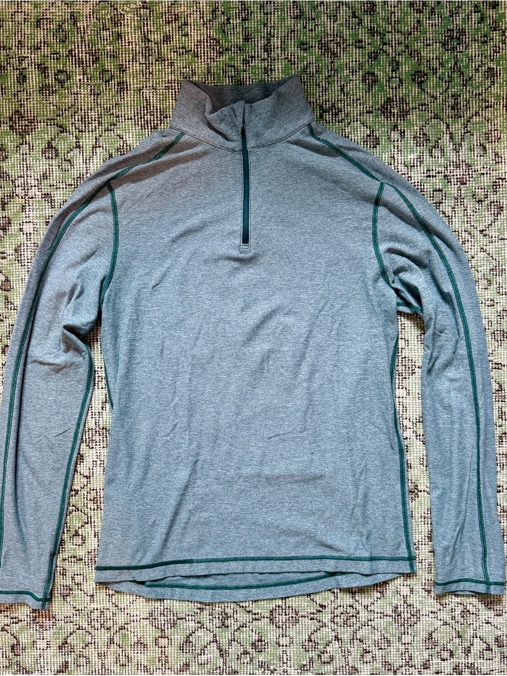 lululemon athletica Light Gray-Green Quarter-Zip Pullover